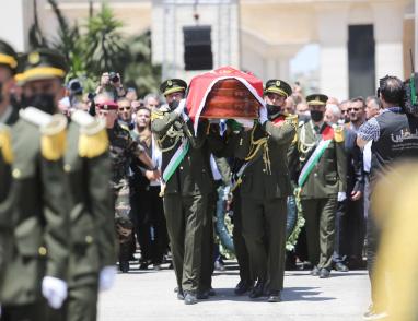 جنازة عسكرية رسمية للشهيدة شيرين أبو عاقلة في رام الله