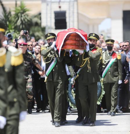 جنازة عسكرية رسمية للشهيدة شيرين أبو عاقلة في رام الله
